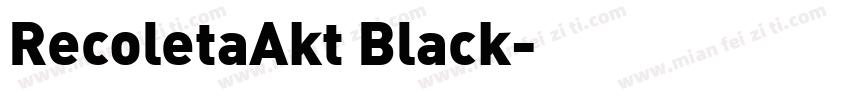 RecoletaAkt Black字体转换